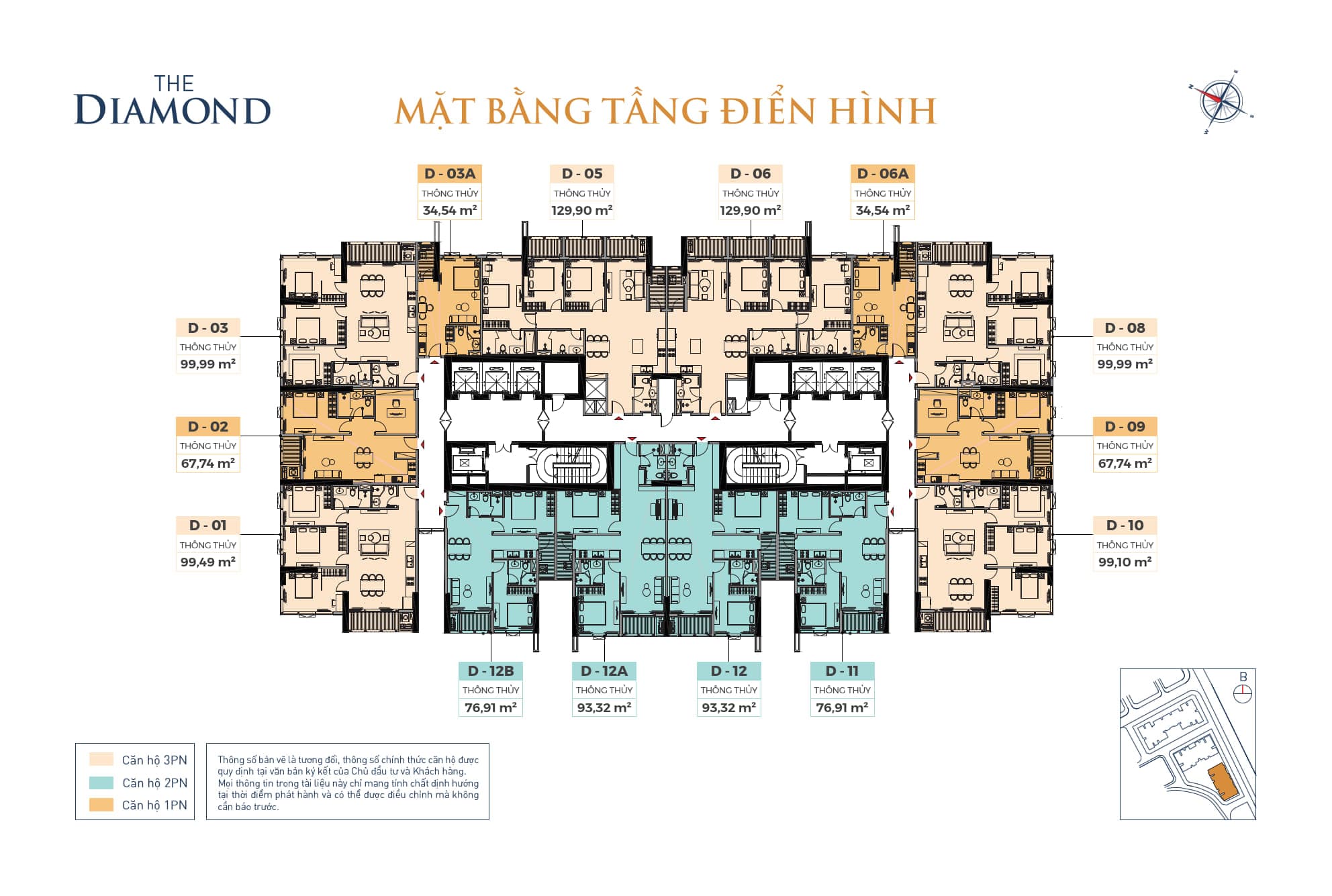 Mặt bằng Tòa Diamond