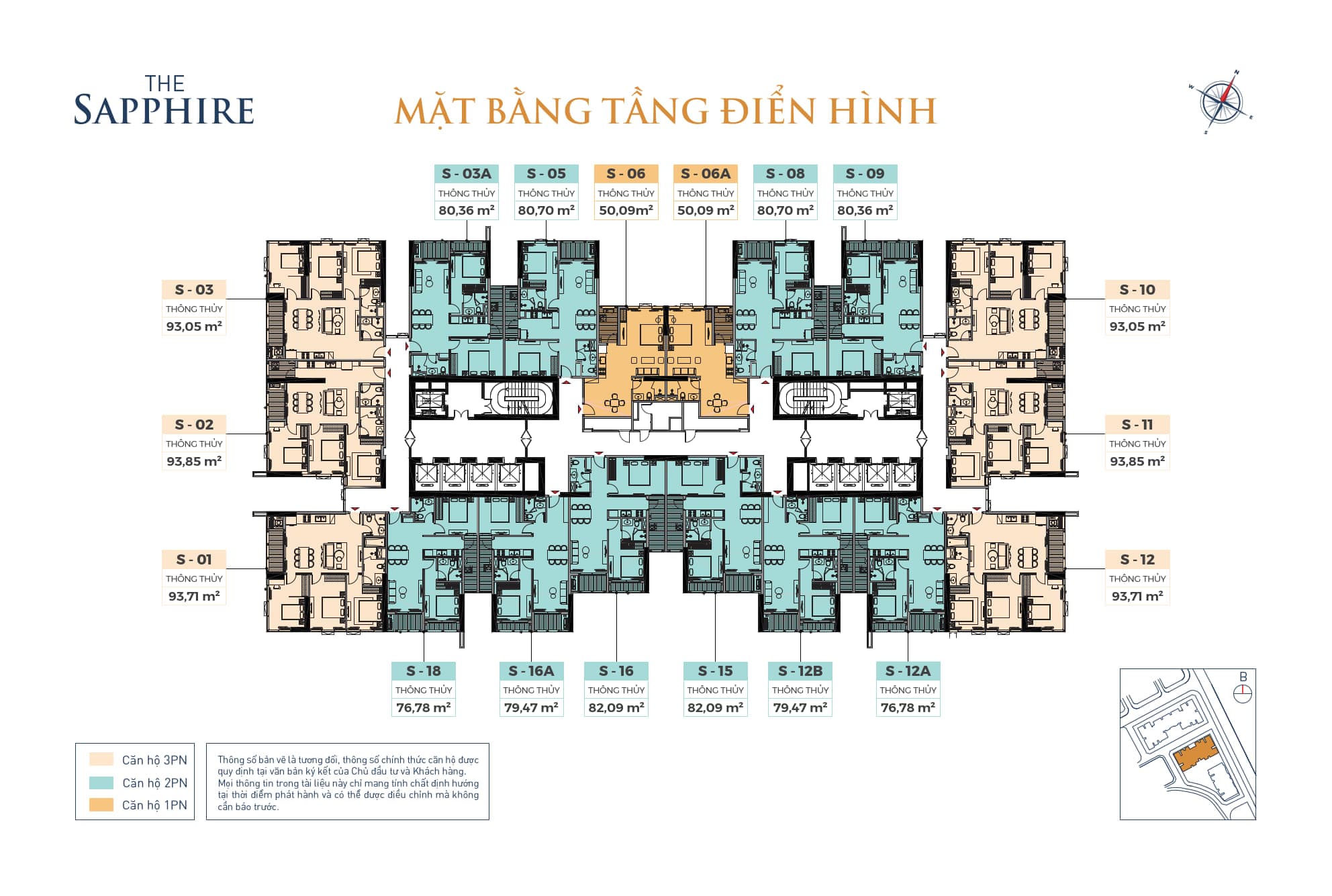 Mặt bằng Tòa Sapphire